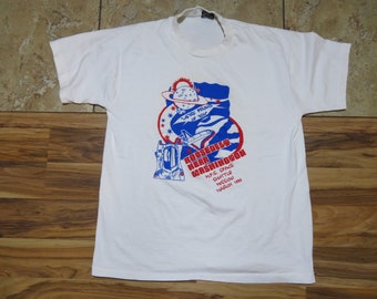 Space Shuttle Mission White T-Shirt Sz M-L 1990s L10