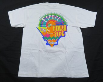Salem Cigarettes Fresh Wrap White T-shirt Rozmiar XL 1990s