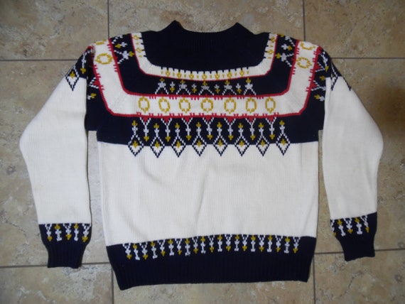 VTG 1960s 1970s JC Penney Acrylic Knitted Sweater… - image 2