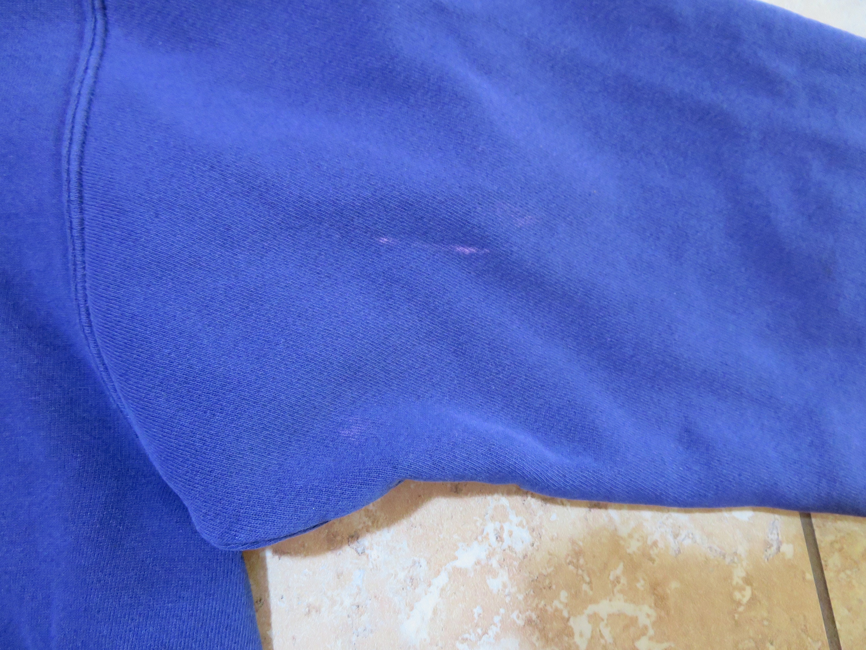 Vintage BIKE Brand Plain Blank V-stitch Sweatshirt Navy Blue