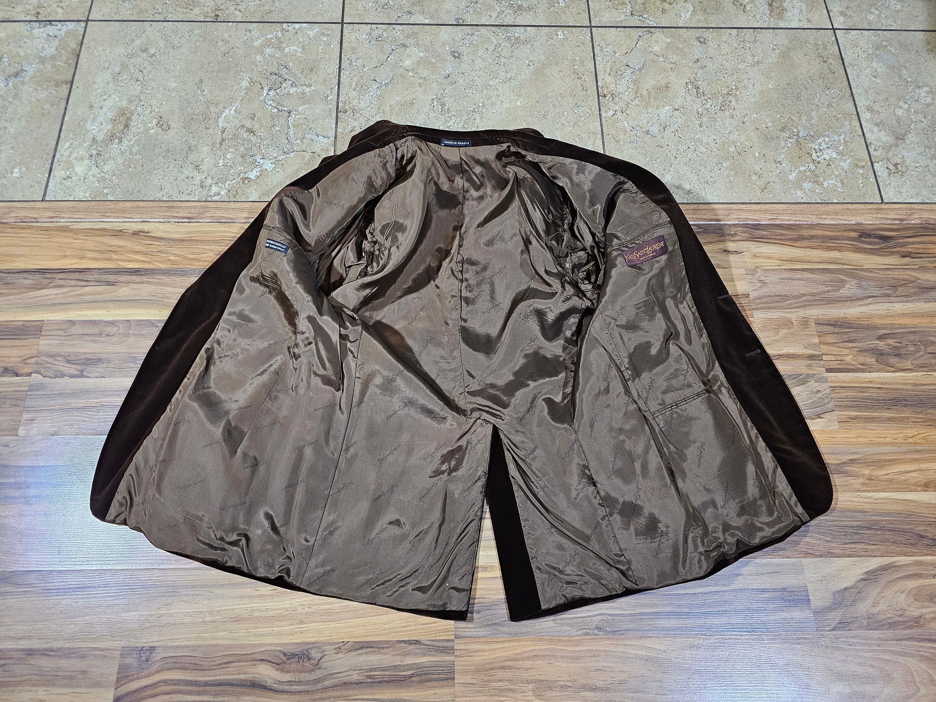 Vintage Yves Saint Laurent Velvet Velour Type Fabric Blazer Vintage Yves Saint Laurent Velvet Velour Type Fabric Blazer