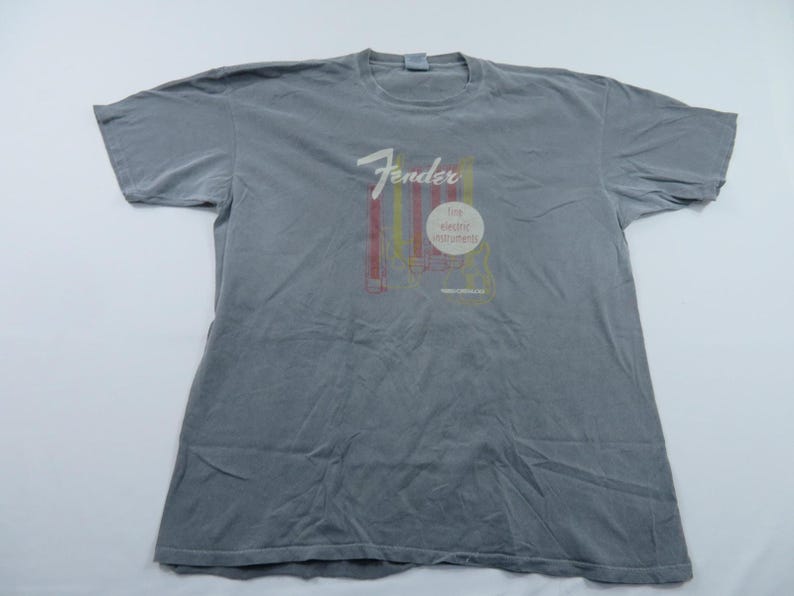 Fender Guitars Gray T-shirt Sz 2XL 1990s image 1