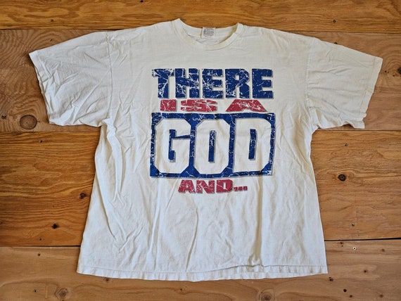 There is A God Your Not Him Double Sided White T-shirt Sz 2XL