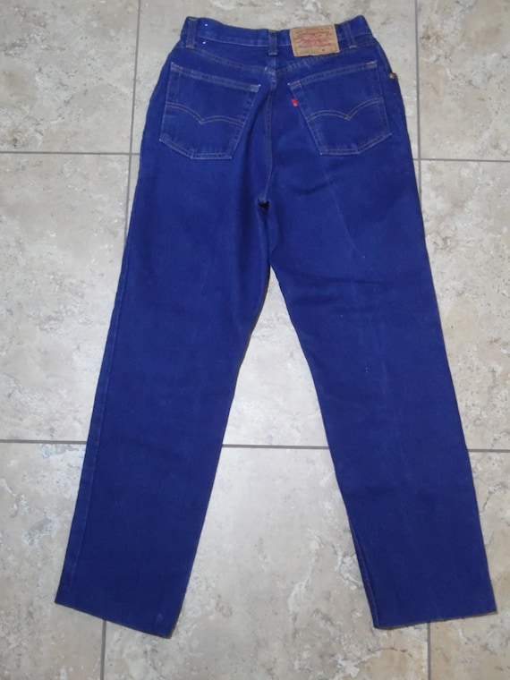 VTG 1970s Levi's 505 Zip Fly Jeans Dark Wash Blue Denim Color Made