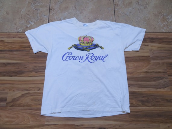 Vintage Crown Royal White Purple T-shirt Sz L-XL?… - image 1