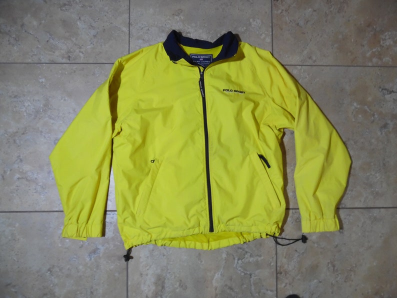 yellow polo jacket