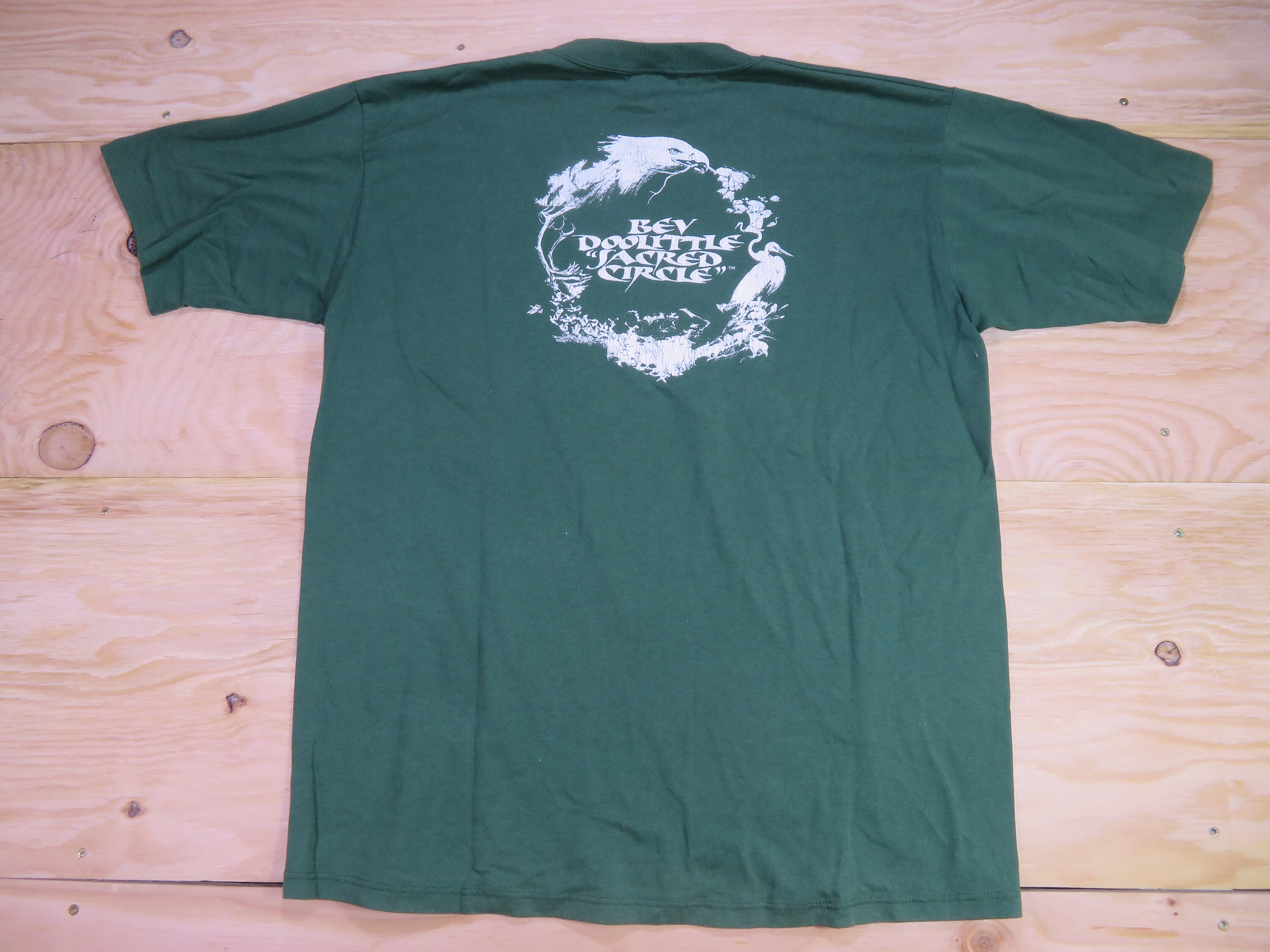 the GazettE　DOVE CIRCLE TEE Outline Medallion – Stucco – XS-XL on Jewel Tone Cotton T