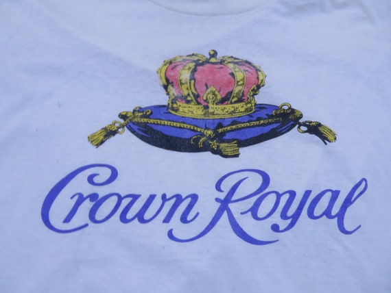 Vintage Crown Royal White Purple T-shirt Sz L-XL?… - image 2