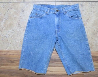 Vintage Levis 550 Jean Shorts Orange Tab Made in USA Med Blue Sz 29   Measured:  29x12