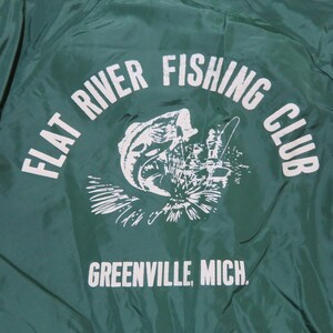 RARE VTG 1970s Starter Jacket Windbreaker Flat River Fishing Club MI Mens M Coat image 2