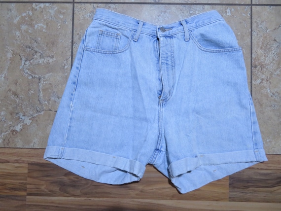 VTG GUESS Jean Shorts Light Blue Wash Made in USA… - image 1