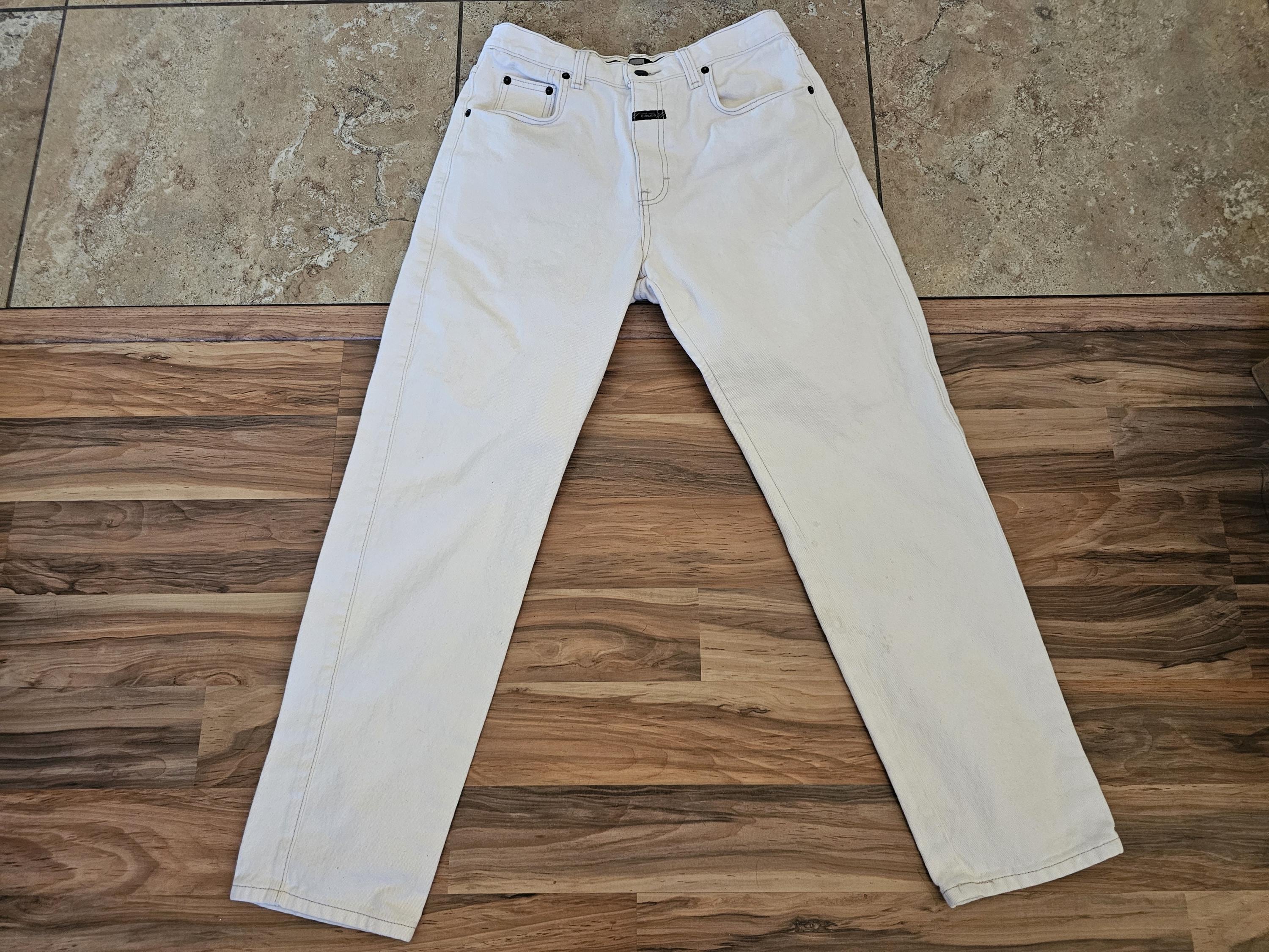 Vintage Marithe Francois Girbaud Zip-fly Jeans off White Ivory