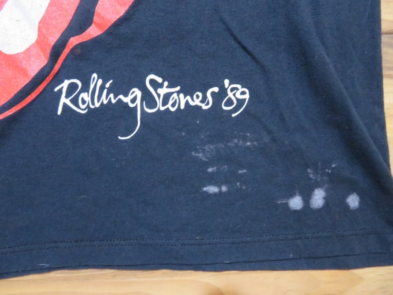 Vintage 1989 Rolling Stones Tour T-Shirt 50/50 Th… - image 2