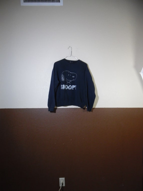 VTG Snoopy from Charlie Brown Black Sweatshirt