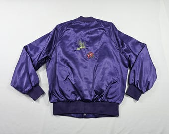 Vintage 90s Lotto Full Zip Red Black White Jacket Quilt-lined Sz M