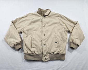 Vintage 80's Izod Lacoste Reversible Wool Cotton Reversible Bomber
