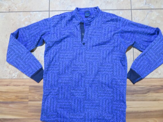 Patagonia Capilene Shirt Blues Pull-over Henley Neckline Made in 