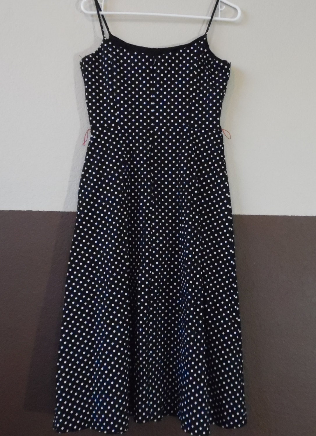 1960 s Vintage Jessica Howard Spaghetti Strap Swing Dress Black