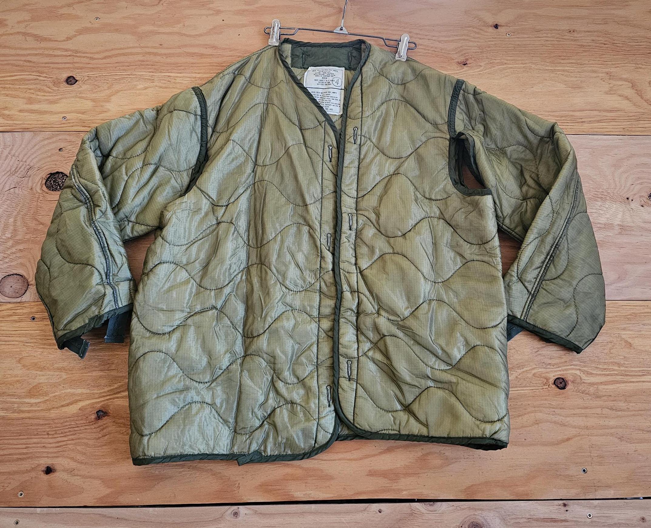 Vintage Army Military Cold Weather Field Jacket Coat Quilted Vintage Army Military Cold Weather Field Jacket Coat Quilted