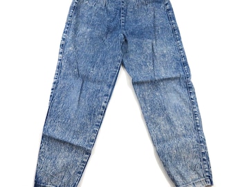 Jou Jou Blue Denim Jeans Damen Tapered Leg Sz 11/12 Meas 27x26 1980er Jahre Joujou