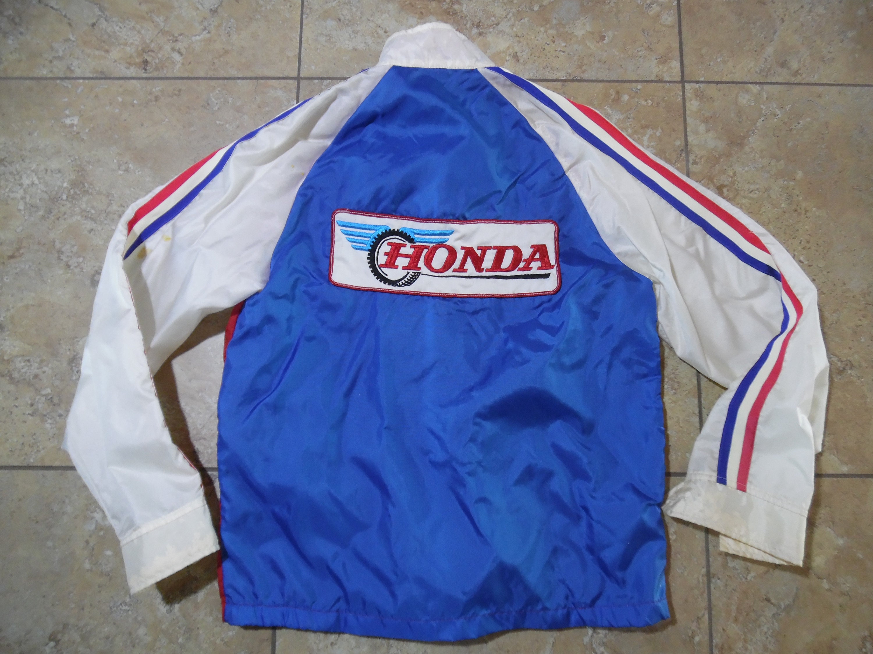 Vintage Honda Racing Nylon Jacket Embroidered Spellout on Back | Etsy