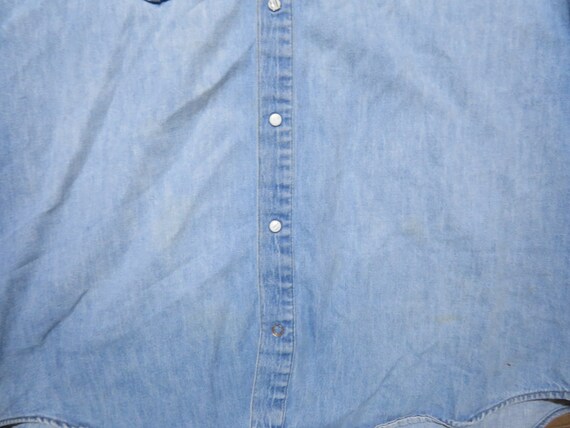 Vintage GUESS Western Denim Pearl Snap Shirt New … - image 6
