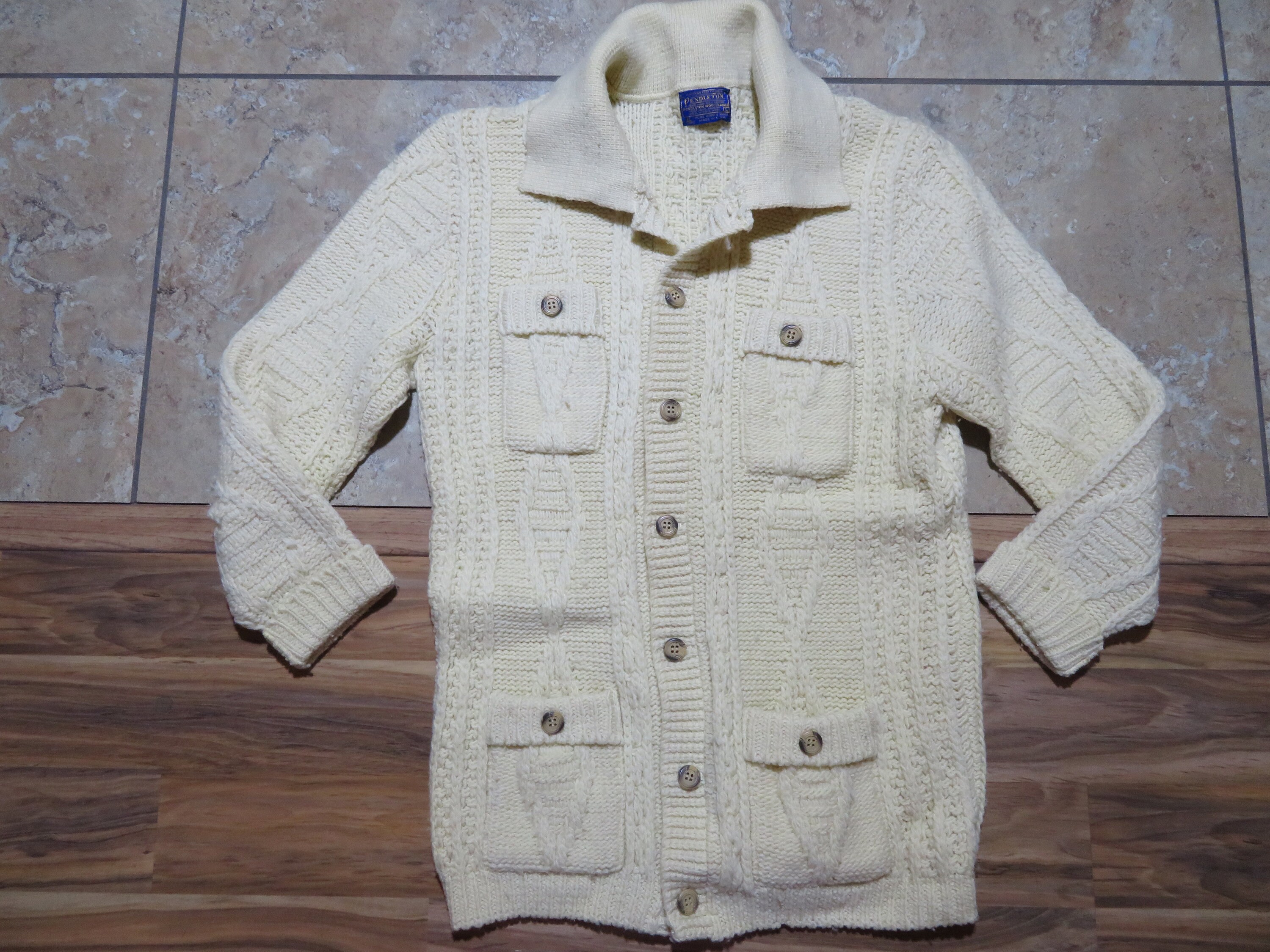 Pendleton shawl cheap collar sweater