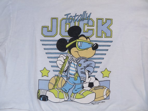 Vintage Mickey Mouse Totally Jock Sports Gym Them… - image 2