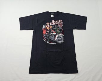 Harley Davidson Bad Santa Buddy Stubbs Black White Red Shirt Sz M