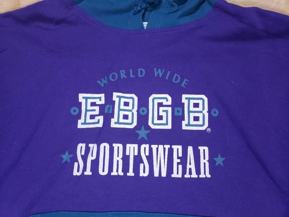 Vintage EBGB Sportswear Color Block Hooded Sweats… - image 2