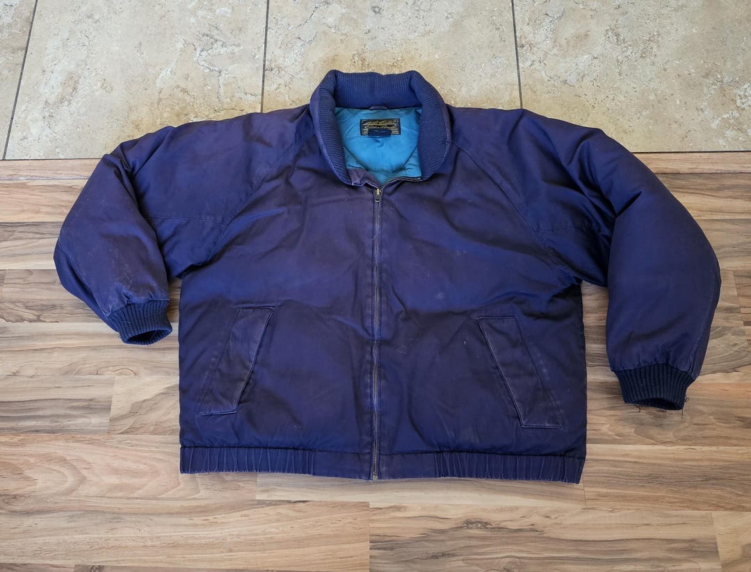 Vintage Eddie Bauer Goose Down Jacket Coat Dark Purple Color