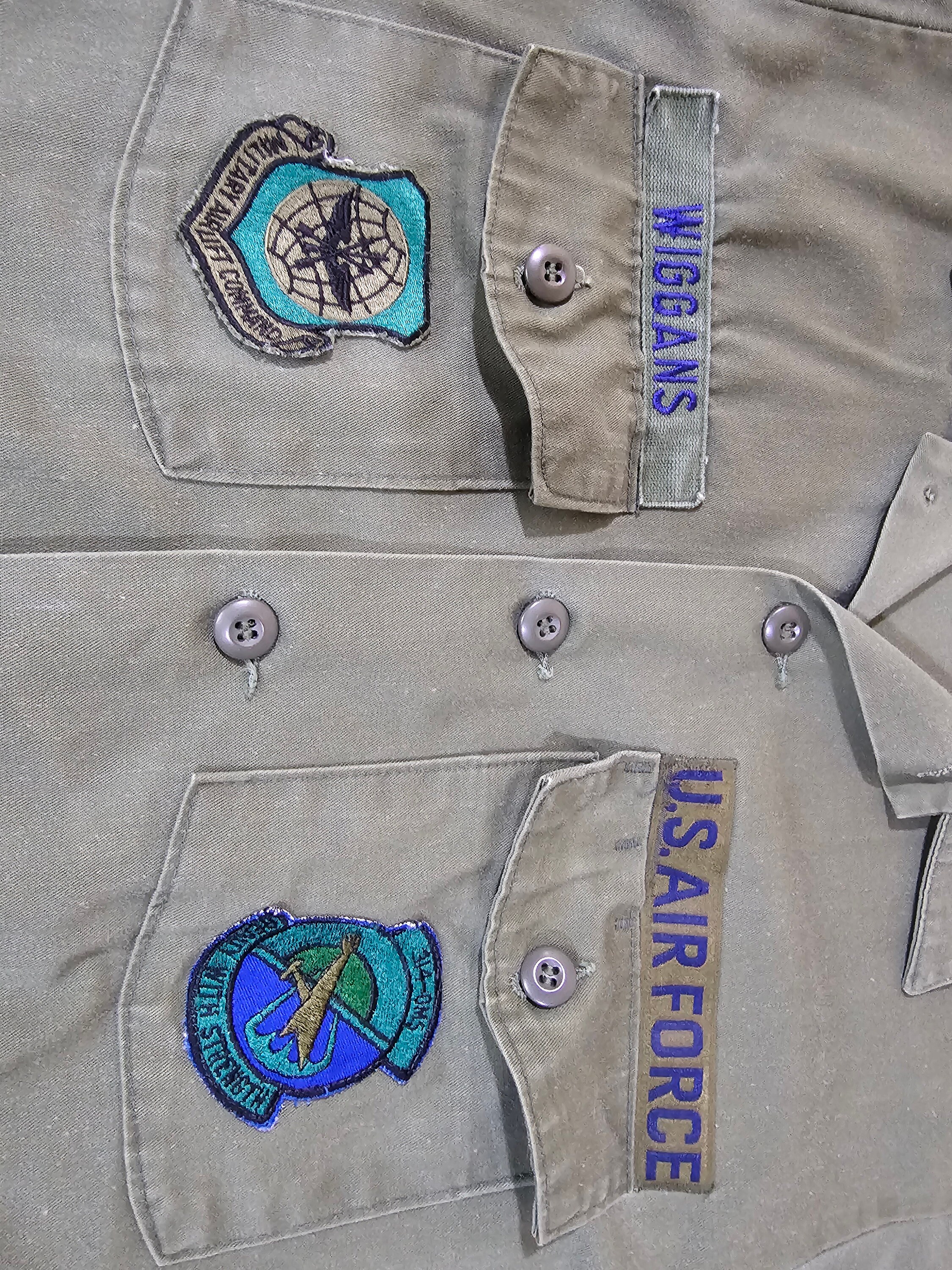 Vintage Military Utility Shirt Uniform OD Green 50/50 Poly