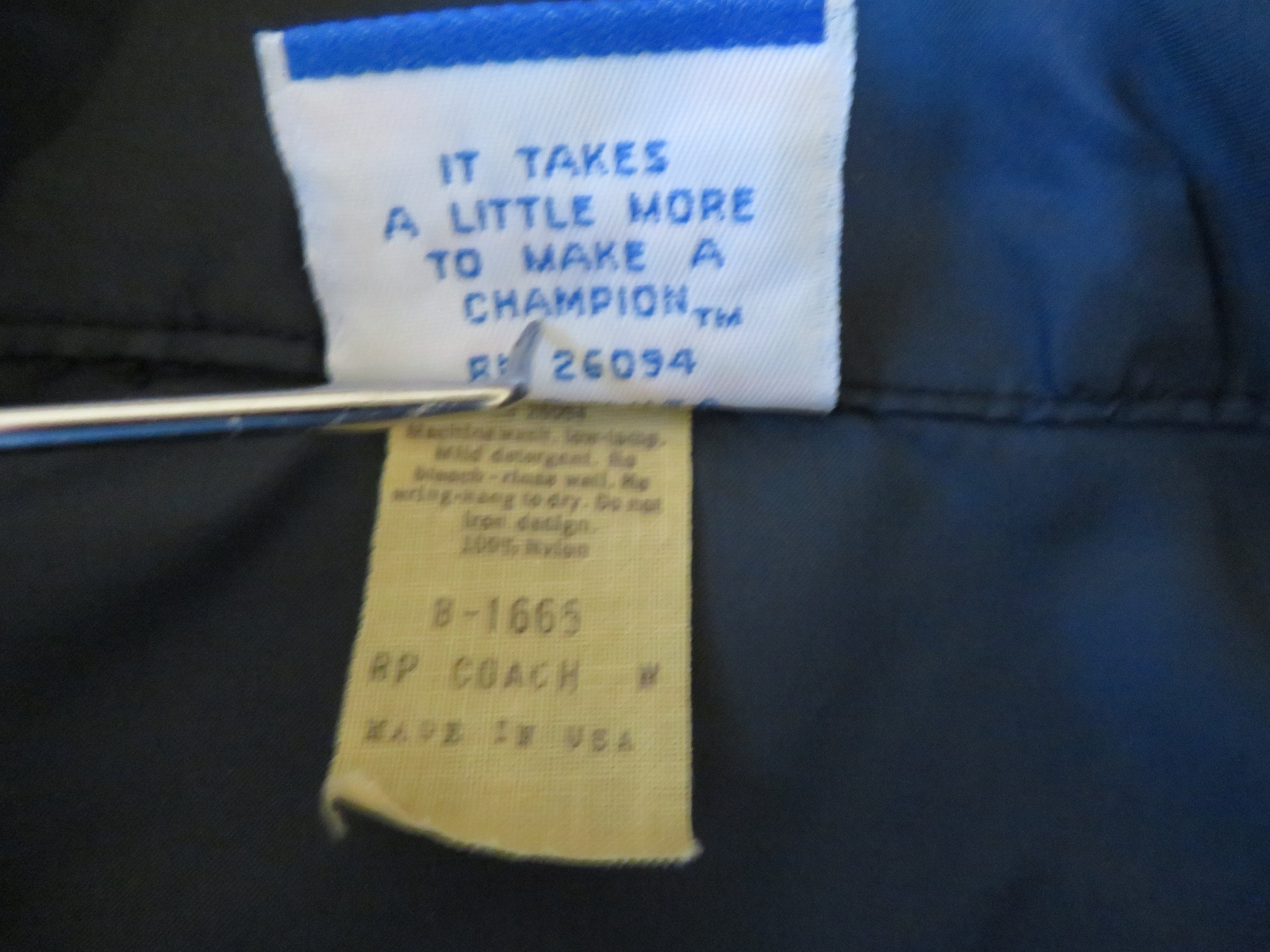 Champion coach jacket navy deals