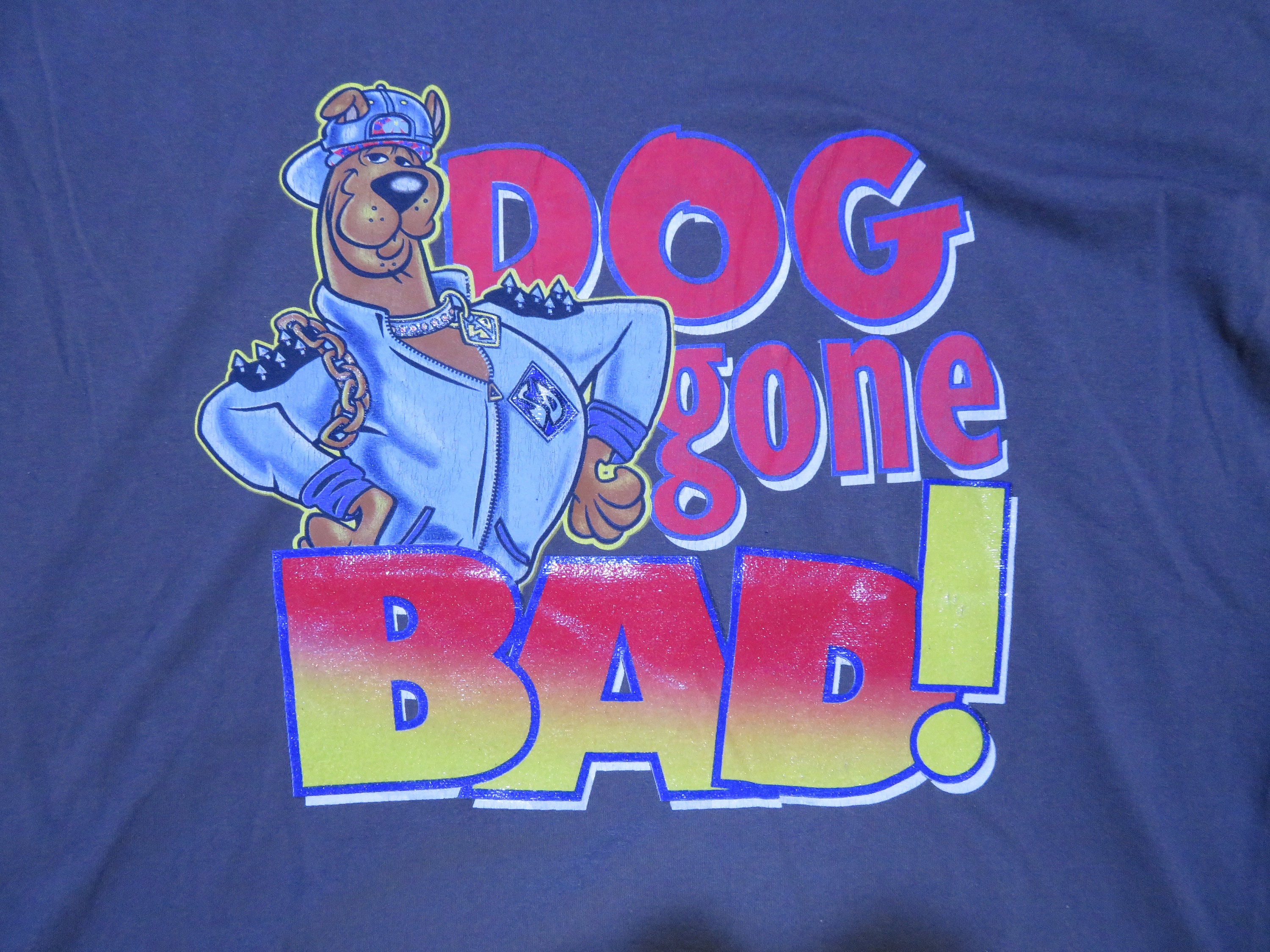 Vintage Dog Gone Bad Scooby Doo T-shirt 50/50 Humorous Dark Gray 