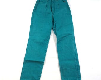 Wrangler 17MWZNR Jeans Western Cut Green Sz 13/14 34 Meas 28x32 1990s M20