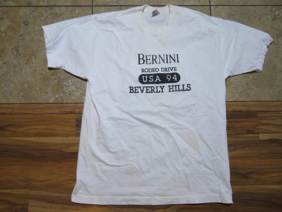 Vintage Bernini T shirt Rodeo Drive Beverly Hills WHITE Black Double Sided Graphic Sz XL Etsy Canada