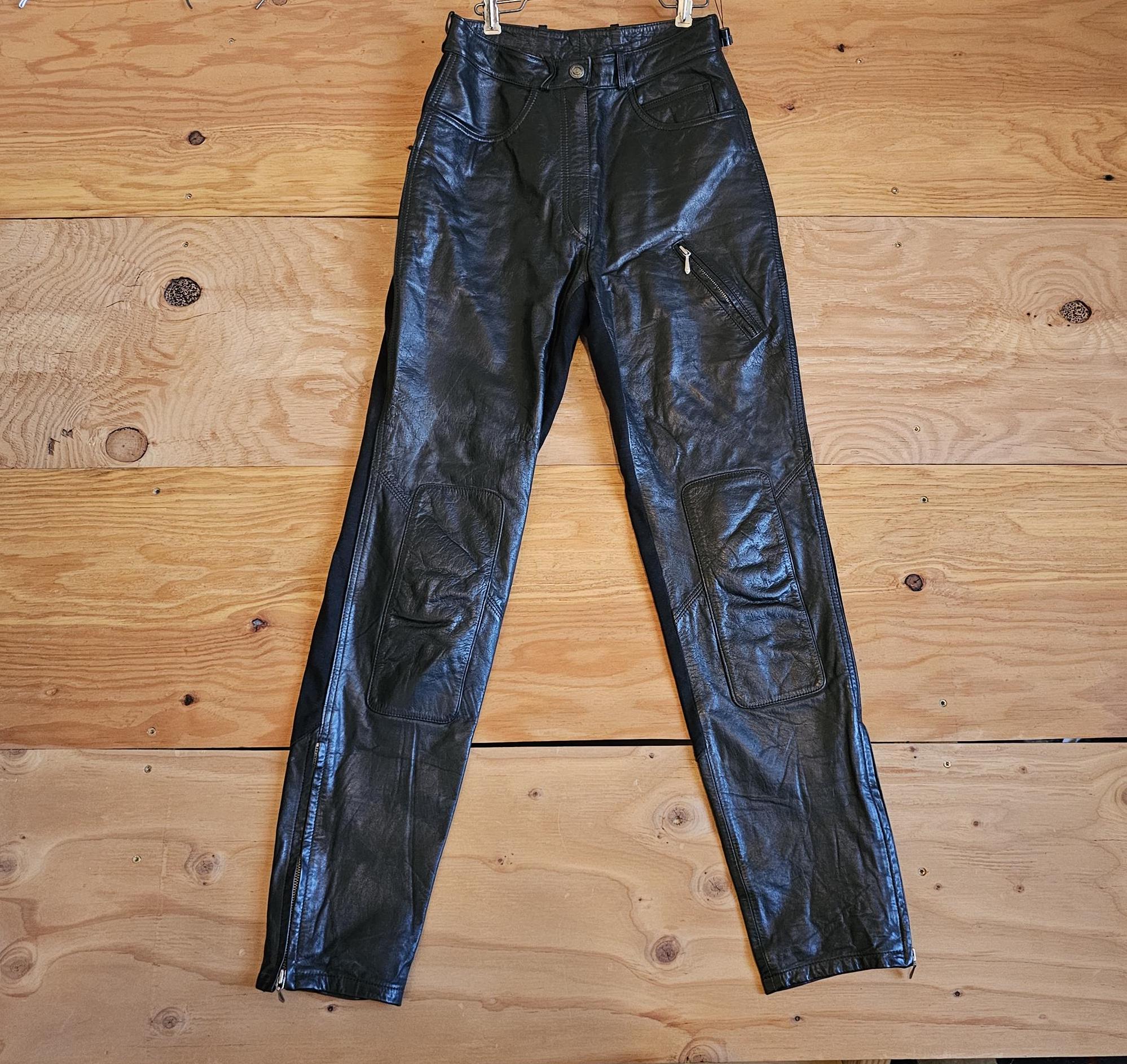 Pantalon Jean En Cuir Noir Pour Femme Harley-Davidson - Taille 32/4 - Excellent état