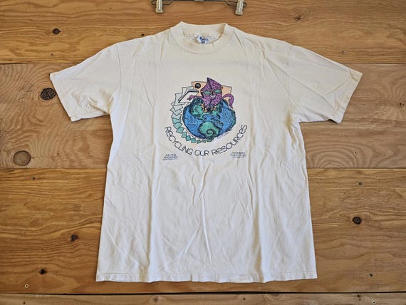 Helping People Helping the Earth T-shirt Double sided Sz XL L10
