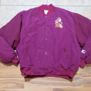 Vintage Starter Arizona State University Sun Devils Jacket ASU Maroon Gold White Made in USA Sz XXL 2XL image 1