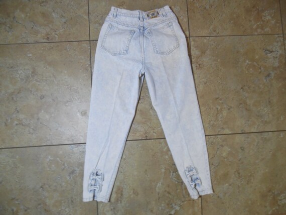 【YOURNUS】Gyro Washing Wrinkle Denim VTG Womens Gitano Express Light Wash Blue Deim Jeans 11/12
