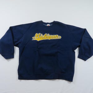 University of Michigan wolverines blauw sweatshirt maat XL, jaren 90