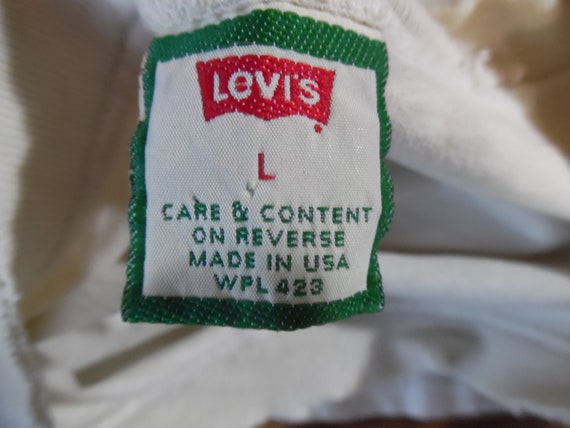 VTG Levi's 501 Authentic Button Fly Jeans White T… - image 3