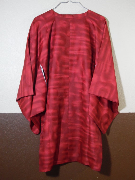 VTG Japanese Kimono Red Robe Shirt - image 3