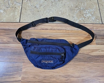 Vintage Jansport Nylon Fanny Pack Cross Body Belt Bag Zipper Closure 13.5x7