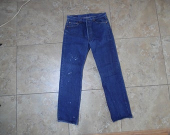 Levi's 501XX Button Fly Jeans  Dark Blue Made in USA 36x36 Measured 33x33 1990s