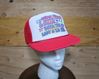 Cappello da camionista tabacco da masticare vintage anni '90