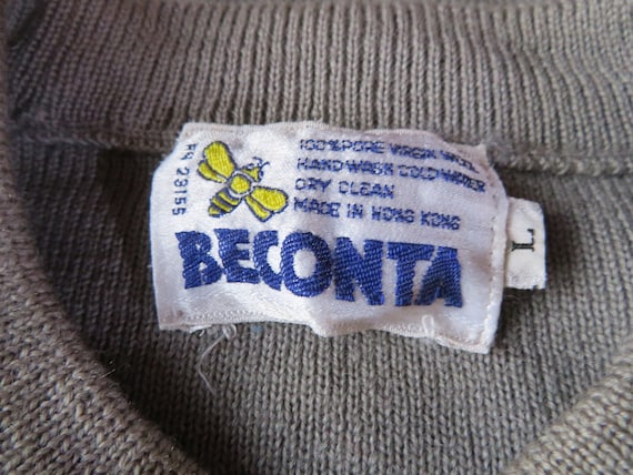 Vintage 1990s Beconta Knit Ski Style Wool Sweater… - image 4