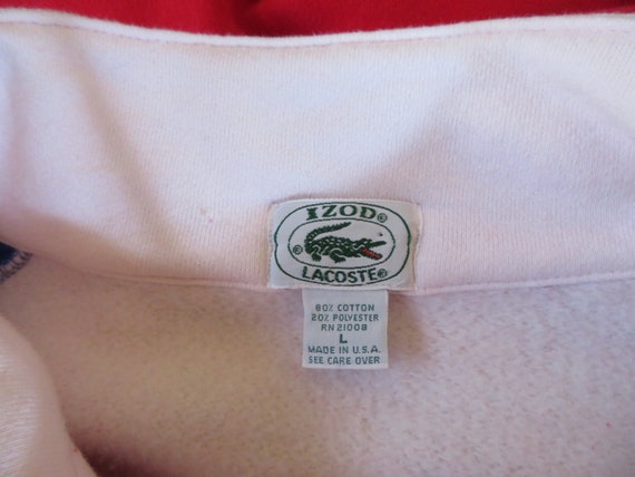 Vintage Lacoste 1 2 zip pull over track jacket colorblock rojo blanco azul Sz L Etsy Mexico