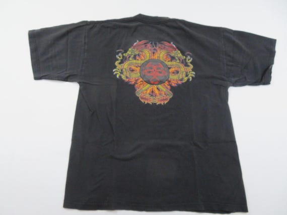 Dragon Double Sided Graphic Black T-shirt, Size XL Y2K - Etsy Israel