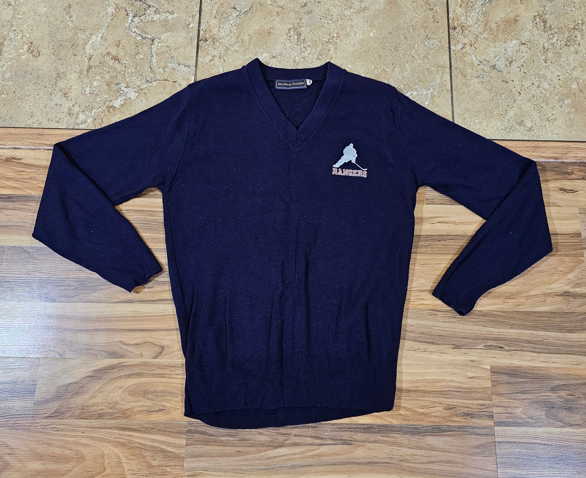 Pull Vintage Andrew Rohan Homme - Taille XL - Fabriqué Aux USA - Occasion Très Bon État